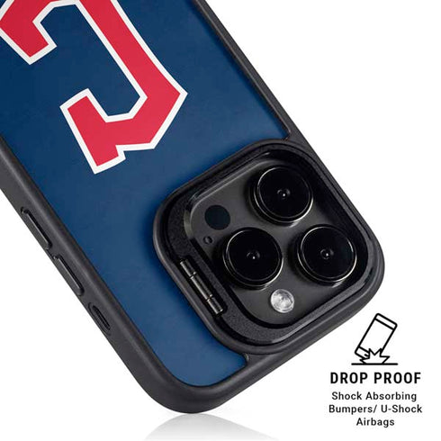 MLB Cleveland Guardians - Solid Distressed iPhone 14 Pro Kickstand Case